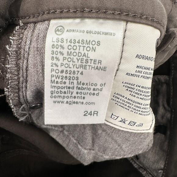 AG Denim Adriano Goldschmeid NWT Prima Denim Jean in Gray Smooth Slate // 00 - Picture 12 of 12